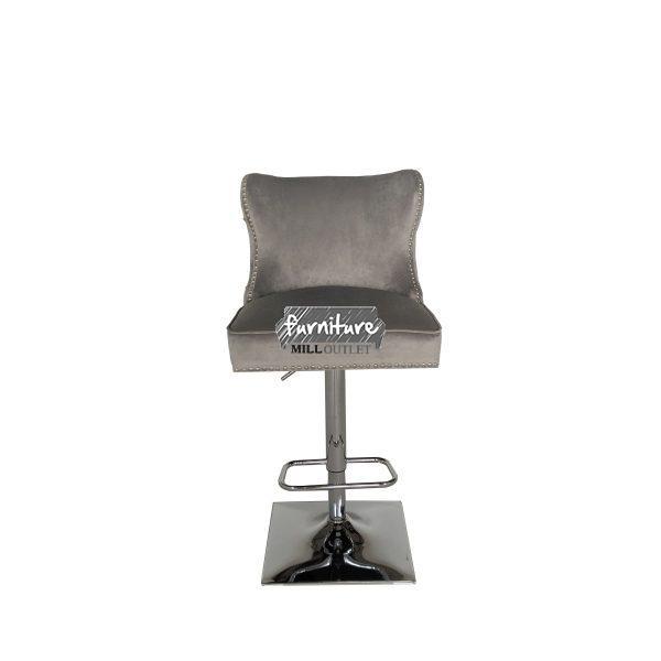 Buy Florence Velvet Button Back Bar Stool with Height Adjustable Stand
