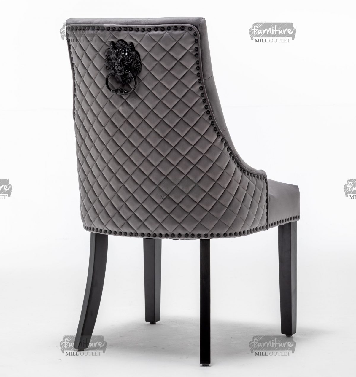 Charleston French Velvet Dark Grey Chair