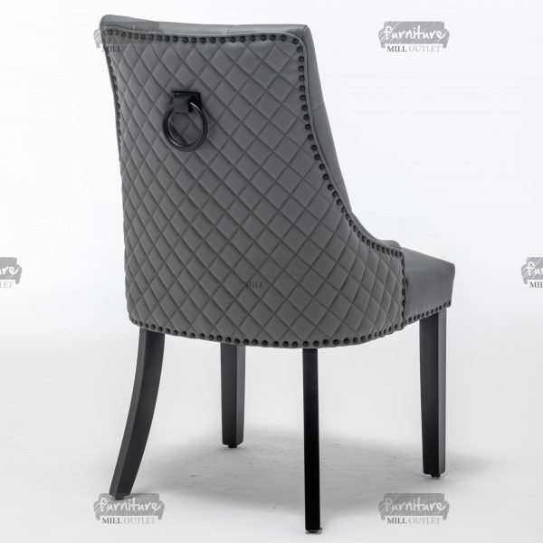 Elizabeth PU Leather Grey Chair