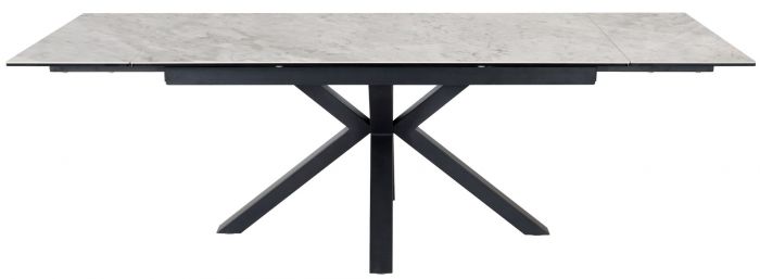 White and Grey Marble Dining Table
