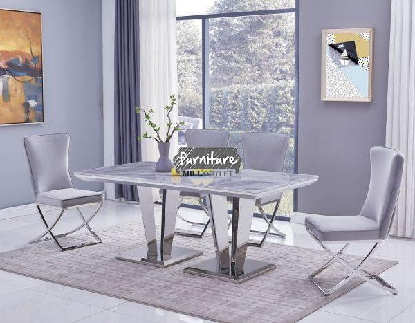Riccardo Grey Marble Dining Table 180CM | Luxury Dining Room Table