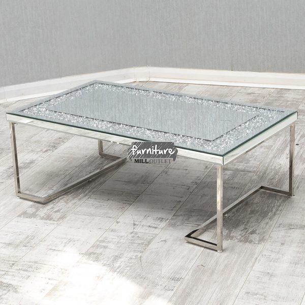 Crushed Glass Coffee Table Frame