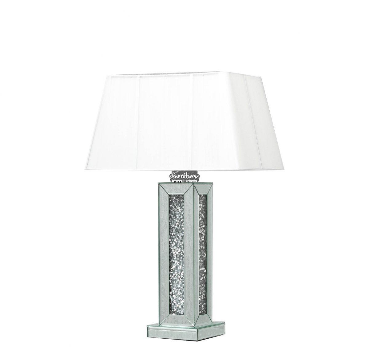 Crushed Glass Mirrored Table Lamp