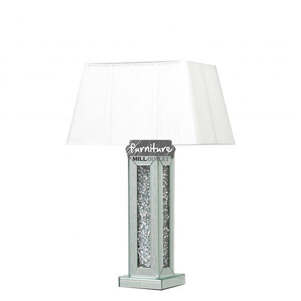 Crushed Glass Mirrored Table Lamp