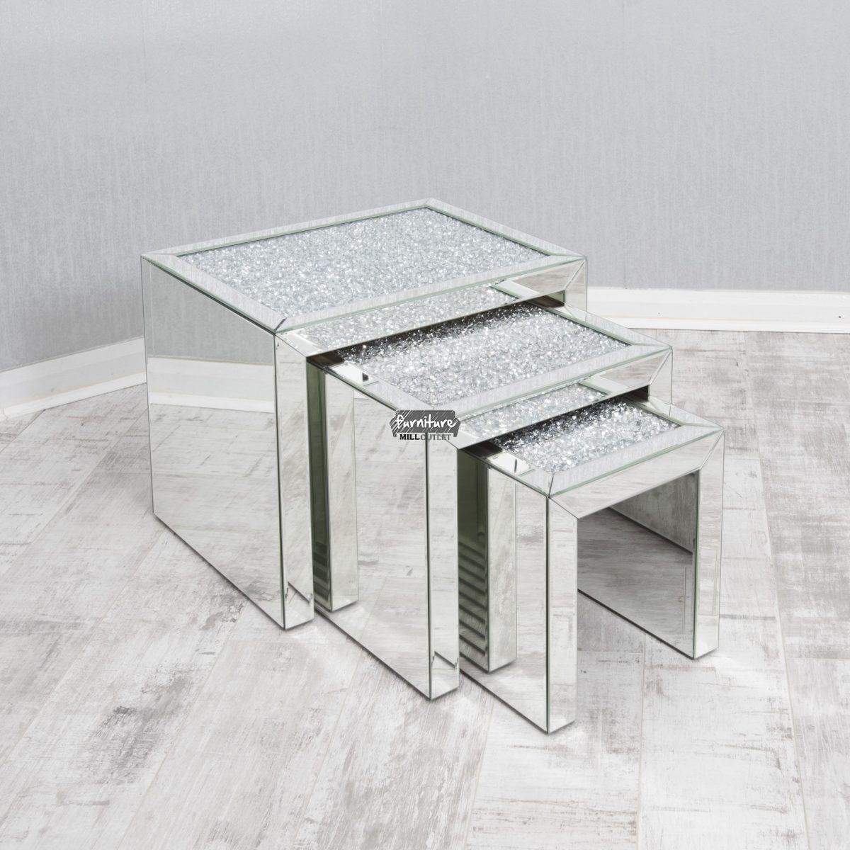 Crushed Glass Nest of Tables