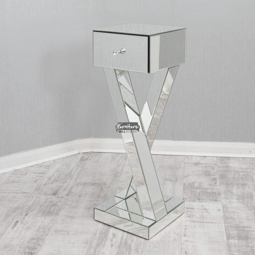 Mirrored 'X' Hall Table