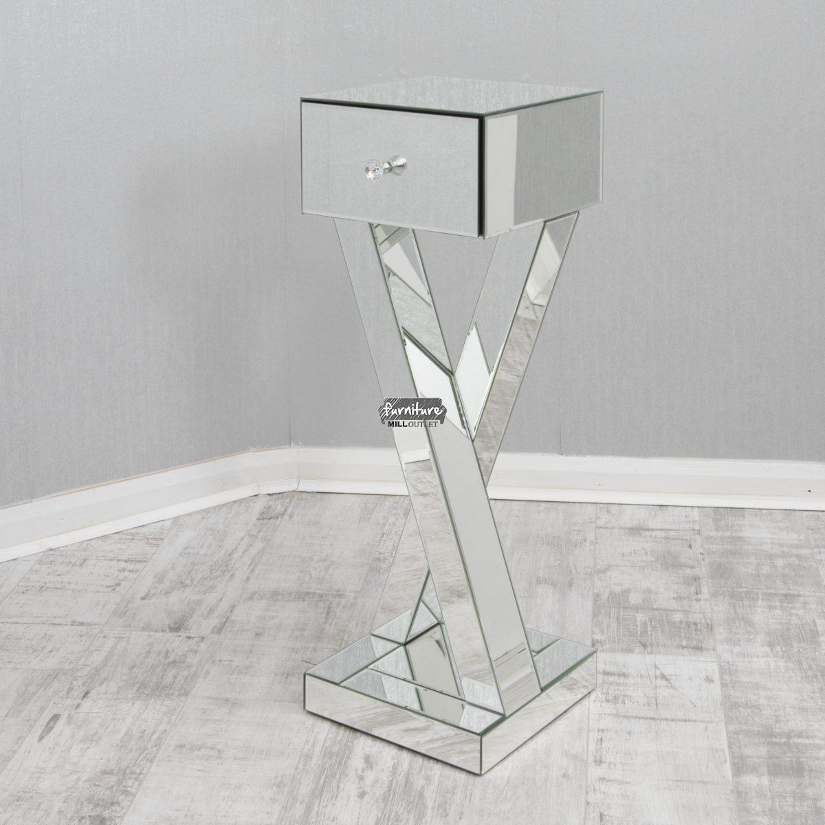 Mirrored 'X' Hall Table