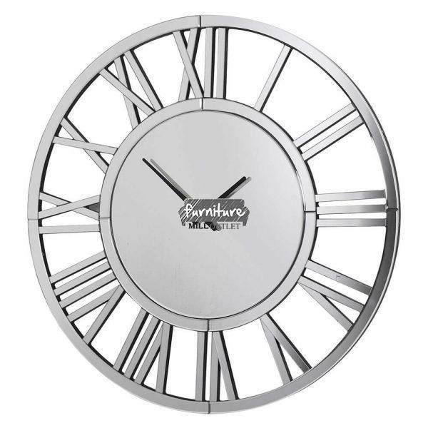 Silver Round Clock